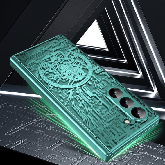 Etui do Samsung Galaxy Z Fold6 5G, Mechanical Legend, zielone