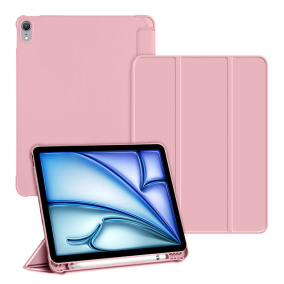 Etui do iPad Air 13" 2024 (6 gen.) / iPad Air 13" 2025 (7 gen.), Smartcase z miejscem na rysik, różowe