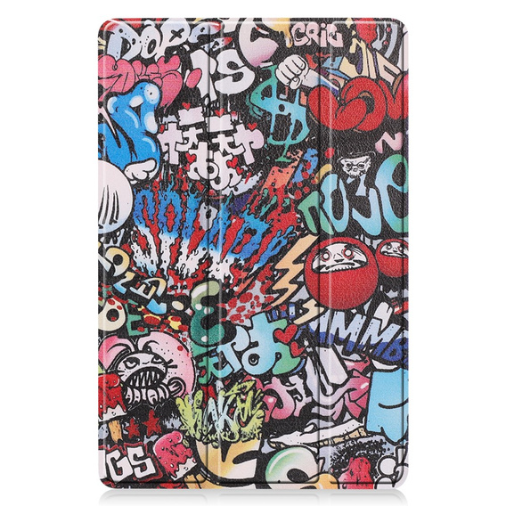 Etui do Samsung Galaxy Tab S9 FE, Smartcase Pen Slot, graffiti