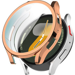 2w1 Etui z Osłoną na Ekran do Samsung Galaxy Watch 7 40mm, Różowe złoto