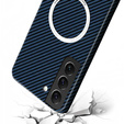 Etui do Samsung Galaxy S23, Magsafe Slim Carbon, niebieskie