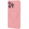 Etui silikonowe do iPhone 15 Pro Max, Magnetic, do MagSafe, różowe