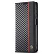 Etui z klapką do Samsung Galaxy A56 5G, Carbon LC.IMEEKE, czarne