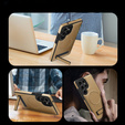 Etui skórzane z podstawką do Samsung Galaxy S25 Ultra – kompatybilne z MagSafe, desert gold
