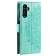 Etui z klapką do Samsung Galaxy A25 5G , Mandala Flower, zielone + szkło 9H 