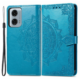 Etui z klapką do Motorola Moto G24 / G24 Power / G04, Mandala, niebieskie