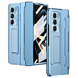 Etui ochronne PC z podstawką i ochroną zawiasu do Samsung Galaxy Z Fold6 5G – niebieskie