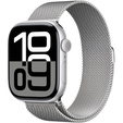 Bransoleta Milanese do Apple Watch 1/2/3/4/5/6/7/8/9/10/11/SE 38/40/41/42mm, Srebrna