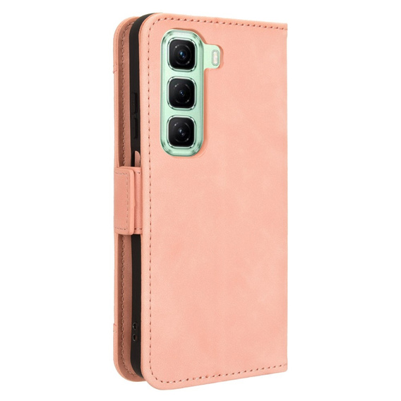 Etui z klapką do Infinix Hot 50 4G, Card Slot, różowe