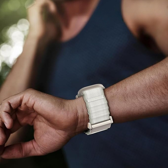 Pasek Nylonowy do Apple Watch 1/2/3/4/5/6/7/8/9/10/11/SE Ultra 1/2/3 42/44/45/46/49mm, Biały