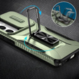 Etui do Samsung Galaxy S24, Slide Lens Lid, Zielone