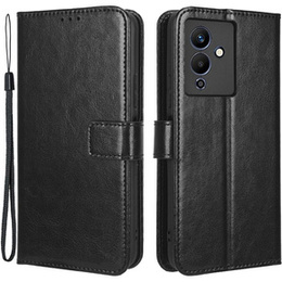 Etui z klapką do Infinix Note 12 5G, Crazy Horse Wallet, czarne