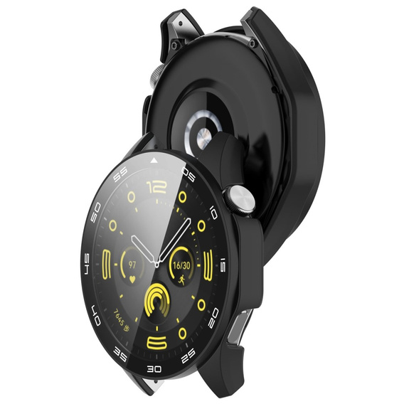 2w1 Etui + Szkło Hartowane do Huawei Watch GT 4 46mm, Czarne