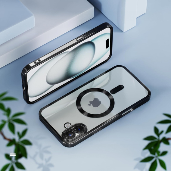 Etui do iPhone 16 Plus, Electro MagSafe, czarne + Szkło na ekran