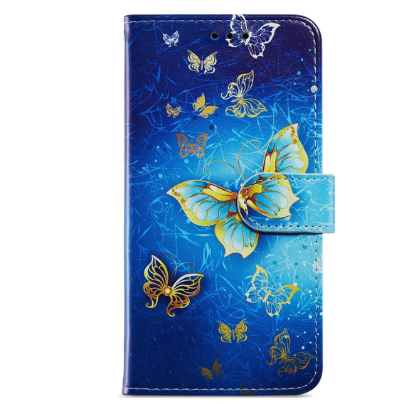 Etui z klapką do Xiaomi Redmi Note 12S, Wallet, Butterflies niebieskie