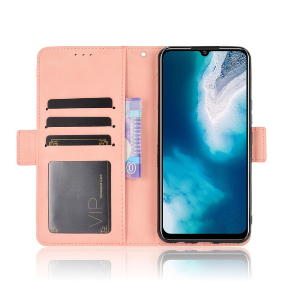 Etui z klapką do vivo V20 SE / vivo Y70 2020, Card Slot, różowe