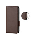 Etui z klapką do Xiaomi Redmi Note 12 5G / POCO X5 5G, Wallet Litchi Magnet, brązowe