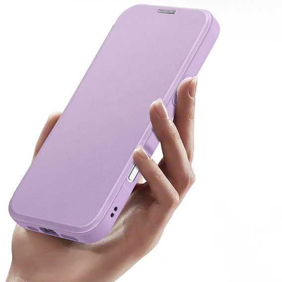 Etui z klapką Dux Ducis do iPhone 17, Skin X Pro, do MagSafe, fioletowe