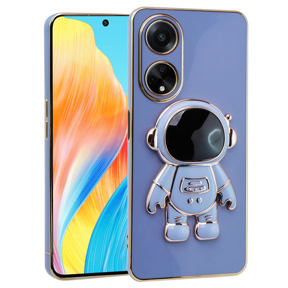 Etui do Oppo A38 4G / Oppo A18 4G, Astronaut, niebieskie