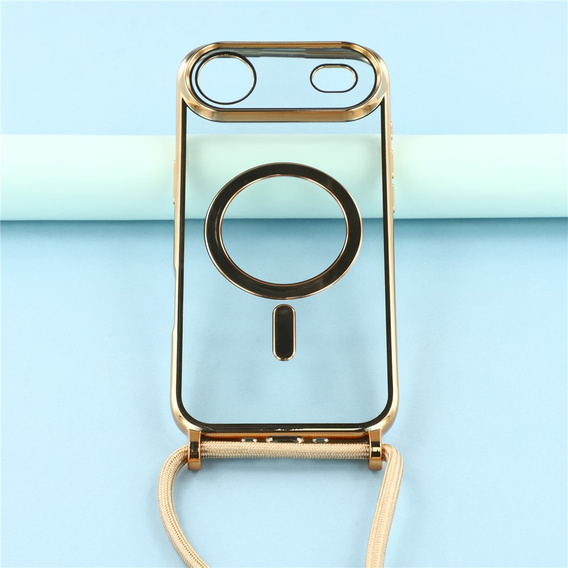 Etui do iPhone Air, Electro MagSafe, złote + Smycz
