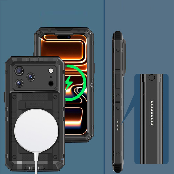 Etui Wodoodporne IP68 do iPhone 17 Pro, czarne