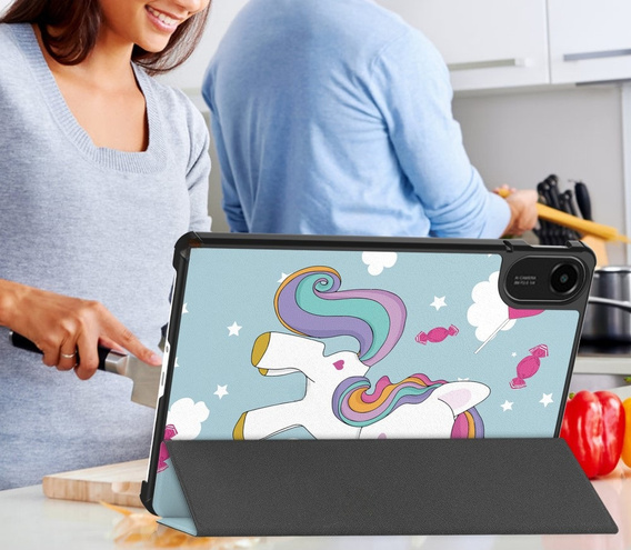 Etui z klapką i motywem jednorożca do Xiaomi Redmi Pad 2