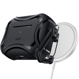 ESR Etui na słuchawki Airpods Pro 1 / 2, Cyber Armor Halolock Magsafe, Black
