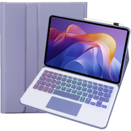 Etui z klawiaturą Bluetooth i touchpadem do Xiaomi Redmi Pad 2 – fioletowe