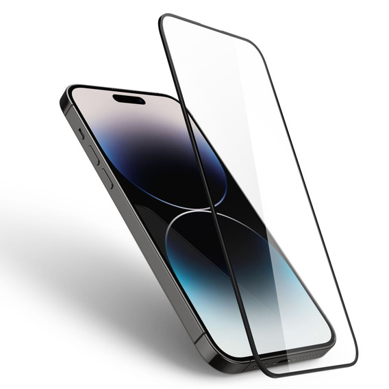 OUTLET Spigen Glass FC Szkło Hartowane do iPhone 14 Pro Max, Black