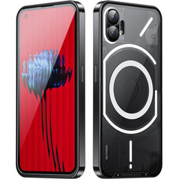 Etui z ochroną aparatu do Nothing phone 1 5G, CamShield MagSafe, przezroczyste / czarne