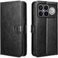 Etui z klapką do Xiaomi Poco F8 Ultra, Crazy Horse Wallet, czarne