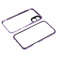 Etui do iPhone 16, Magnetic Dual Glass, fioletowe