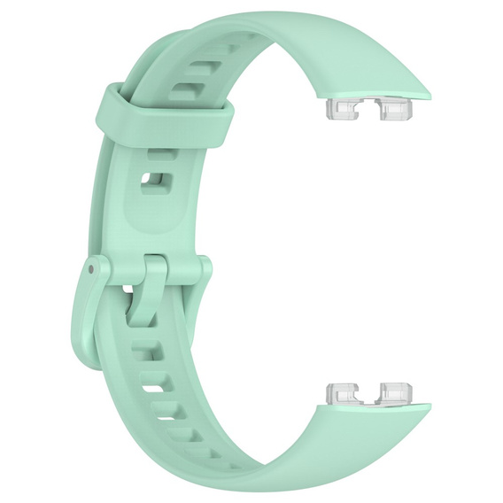 Pasek Silikonowy do Huawei Band 8 / Huawei Band 9 / Huawei Band 10, Jasnozielony, Fioletowy