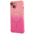 Etui silikonowe do iPhone 13, Gradient Magnetic, do MagSafe, różowe