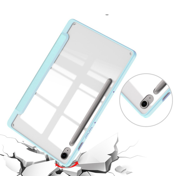Etui do Samsung Galaxy Tab S10 FE+ Plus, Smartcase Hybrid, z miejscem na rysik, niebieskie