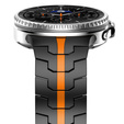 Bransoleta do Samsung Galaxy Watch 8 / 8 Classic, Czarna / Pomarańczowa