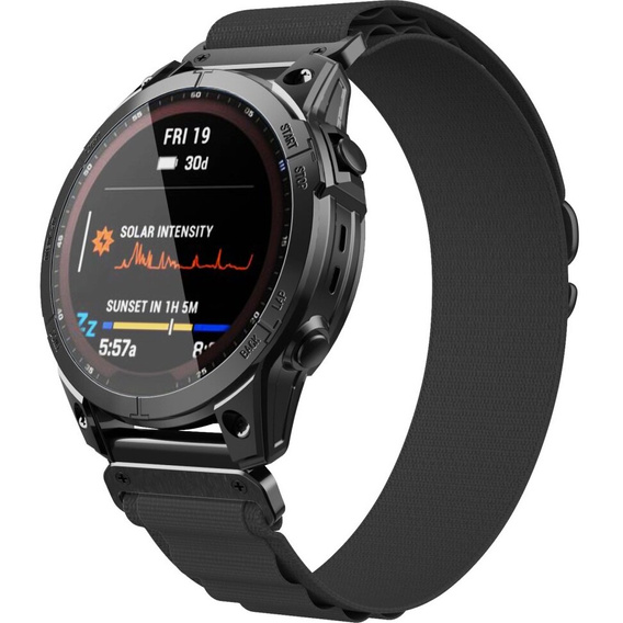 Pasek Nylonowy Quickfit do Garmin Fenix 5X/6X/6X PRO/7X, Czarny