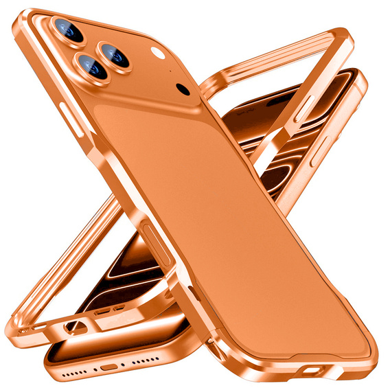 Etui LUPHIE do iPhone 17 Pro Max, Armor Bumper, pomarańczowe