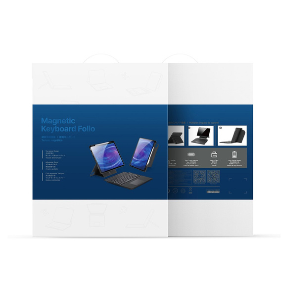 Etui z klawiaturą do Samsung Galaxy Tab S11 Ultra, Dux Ducis DK Series, czarne