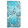 Etui z klapką do Samsung Galaxy A05s, Wallet, Butterflies niebieskie
