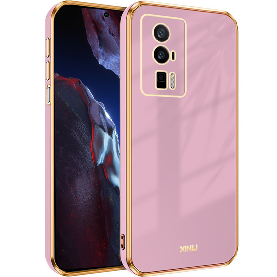 Etui do Poco F5 Pro 5G, Glamour CamShield, fioletowe