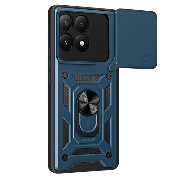 Etui pancerne do Xiaomi 15T, CamShield Slide, niebieskie