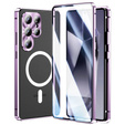 Etui Magnetic Dual Glass MagSafe do Samsung Galaxy S25 Ultra, fioletowe