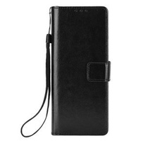 Etui z klapką do Samsung Galaxy Z Fold 2 5G, Crazy Horse Wallet, czarne