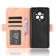 Etui z klapką do Realme 14 Pro+ 5G, Card Slot, różowe