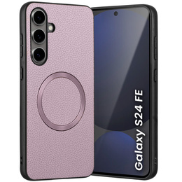 Etui do Samsung Galaxy S24 FE, Leather Hybrid MagSafe, fioletowe