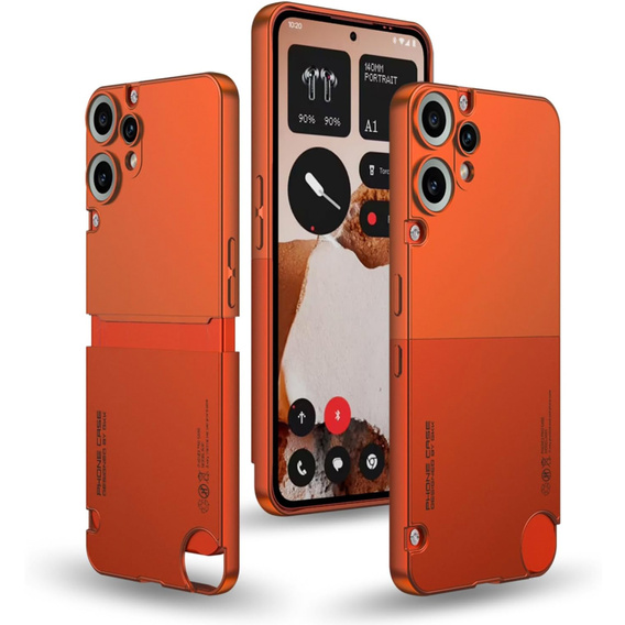 Etui do CMF Nothing Phone 2 Pro – kontrastowa obudowa z pełną ochroną - pomarańczowe