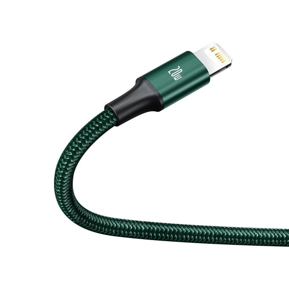 Baseus Rapid Series 3‑w‑1 kabel 20 W 1,5 m – zielony