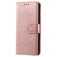 Etui z klapką do Xiaomi Redmi Note 12 4G, Mandala, różowe rose gold