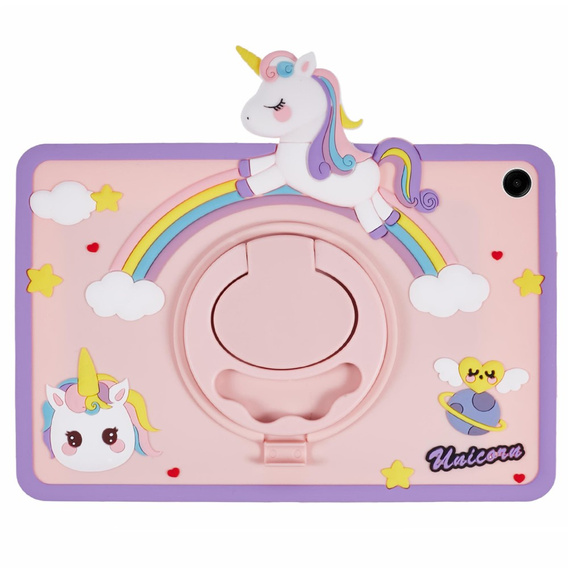 Etui silikonowe z podstawką – Samsung Galaxy Tab A11 Plus / A9 Plus - różowe